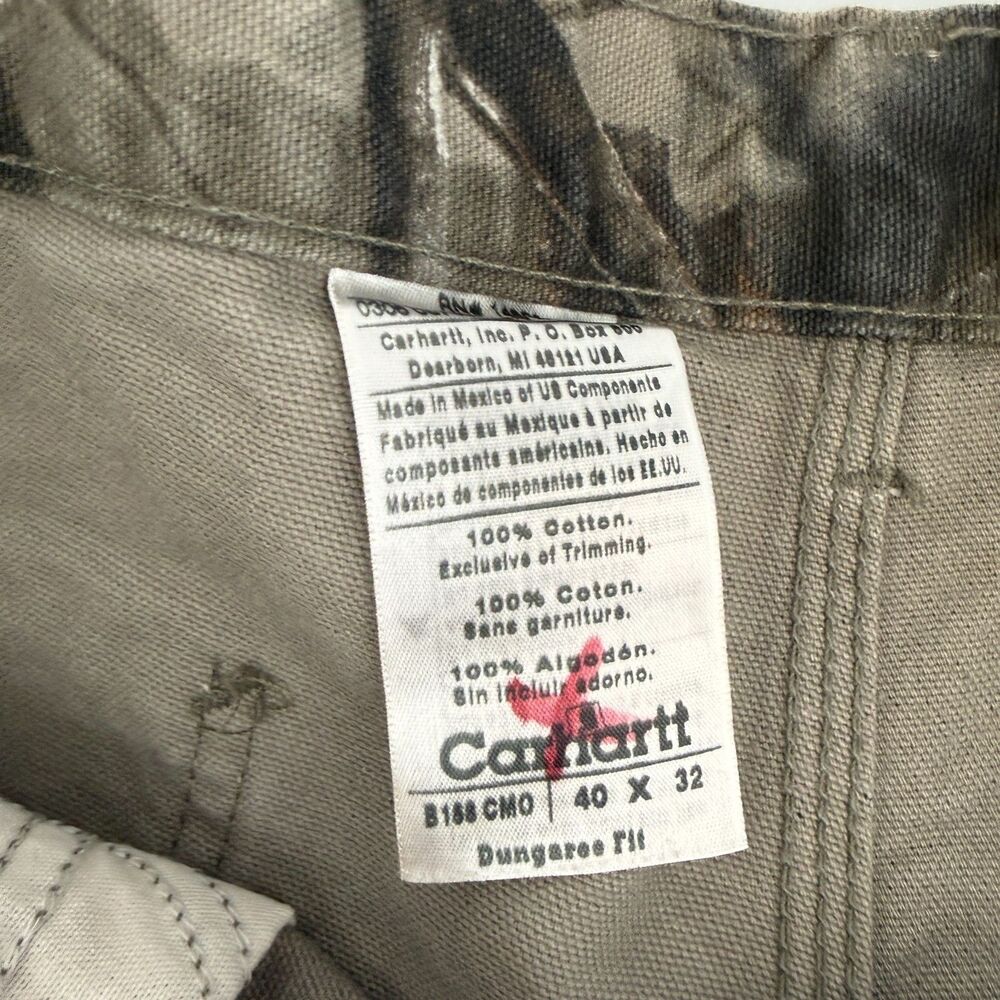 Carhartt B188 CMO Pants Mens 40x32 Realtree Hardwood Camo Carpenter Vintage Y2K - Picture 9 of 12